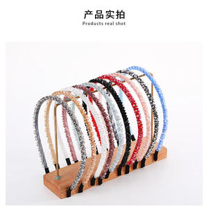 Accessoire de tête de style coréen - Bandeau pour cheveux en cristal double goutte d'eau super brillant, fait main et à la mode, pour filles - Lianzhou - Product Image 6