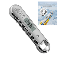 Thermomètre numérique pour viande, étanche, en plastique, alimenté par piles, pour four, cuisson, friture, steak, dinde, bonbons, fonction mémoire, rotation
