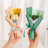 Fleur Artificielle en Savon en Gros, Bouquet de Fleurs en Mousse Fausse, Boîte Cadeau, Cadeau de Compagnon de Mariage, Saint-Valentin