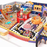 Aire de jeux pour enfants Play Castle, équipement de parc d'attractions parent-enfant, grand toboggan pour centre commercial, équipement de terrain de jeux conforme aux normes ASTM