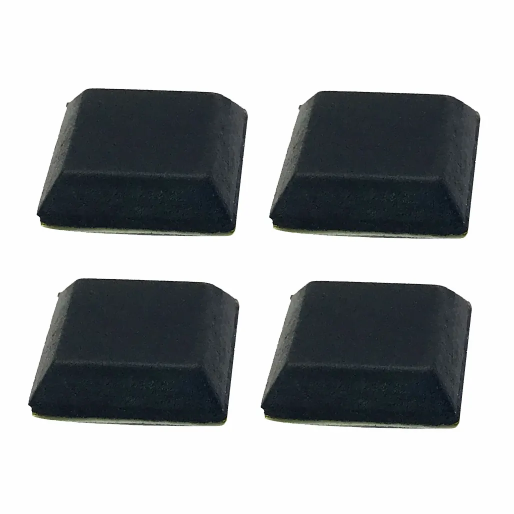 Adesivo preto, adesivo de alta qualidade, costas nuas, 1/2 polegadas, quadrado, anti-derrapante, almofada de borracha, pés