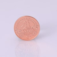 Pièce d'or et d'argent Amoureux des devises étrangères Niue Rose Love Coin Pièce commémorative de mariage