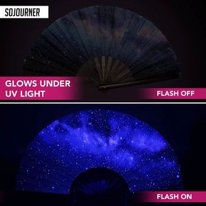 พัดไม้ไผ่ Abanico สำหรับงานปาร์ตี้ งานแสดง พัดมือขนาดใหญ่ - Product Image 3