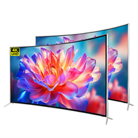 Televisor Inteligente LED Full HD Curvo de 50, 55, 65, 70, 75 y 85 Pulgadas con Wi-Fi para Uso Doméstico y Hotelero