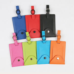 Étiquettes de bagage personnalisées en cuir PU imprimé, étiquettes de bagage vierges en PVC pour mariage, logo, voyage, compagnie aérienne, valise, nom personnalisé - Product Image 2