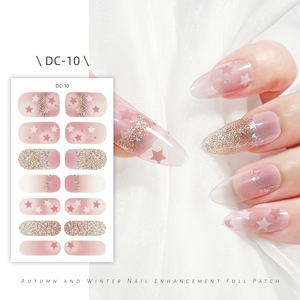 Autocollants pour ongles en gel semi-durcis, design métallique, enveloppes pour ongles en gel UV, autocollants adhésifs pour nail art, pour manucure en salon - Product Image 5