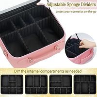 Boîte de rangement cosmétique de luxe personnalisée, portable, étanche, organiseur de pinceaux de maquillage de voyage, trousse de maquillage avec miroir LED
