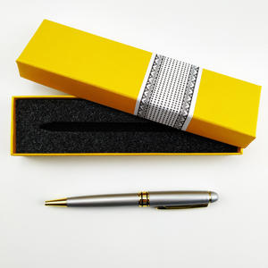 Boîte cadeau de luxe Stylos à bille en acier Finition argentée Style blanc Hôtel intercontinental Stylo à bille en métal - Product Image 3