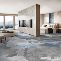 Tapis de luxe en polyester pour hall d'hôtel et chambre à coucher, revêtement de sol doux et épais, tapis acoustique