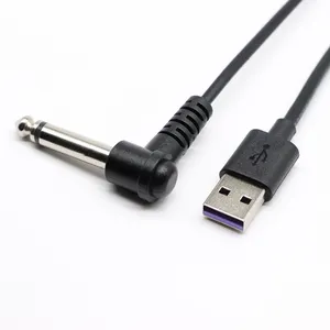 USB 2.0 TYPE-A MALE To 6.35mm Mono TS 90 Degree Right Angle Plug Microphone Cable