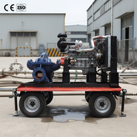 Pompe mobile d'irrigation agricole 14Sh-6A à moteur diesel, 800L/min, grand débit, haute pression, monophasée, double aspiration, OEM 1