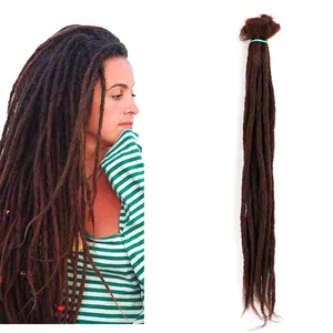 Answer Dread locks Synthetic Hair Extension Straight Style 20 inch Ombre Color Faux Locs Crochet Hair