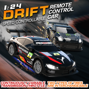 Voiture de course RC sportive à l'échelle 1/24, 2,4G, 4 roues motrices, éclairage LED avant et arrière, 20 km/h, voiture RC Drift Jouet RTR pour l'intérieur, pour garçons et enfants - Product Image 5