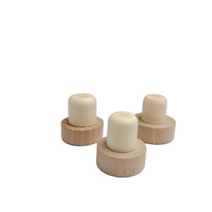 Meilleures ventes Petite bouteille en verre imprimée en <span class=keywords><strong>couleur</strong></span> différente Bouchons de <span class=keywords><strong>vin</strong></span> en liège fantaisie personnalisés en bois - Product Image 1