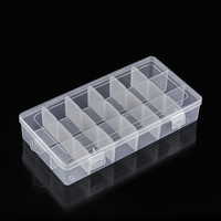 Boîte cadeau rectangulaire en plastique PP recyclable, personnalisable, réglable, à 18 compartiments, imprimée en sérigraphie