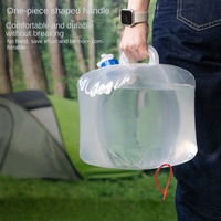 Conteneur d'eau pliable 5L 10L 15L 20L en LDPE, seau d'eau pliable avec robinet pour le camping en plein air