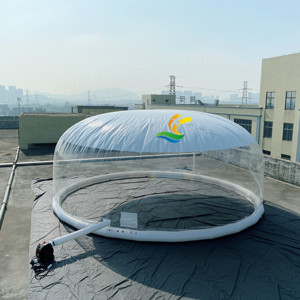 Tente de dôme de couverture de piscine gonflable de PVC de tente de <span class=keywords><strong>bulle</strong></span> transparente menée <span class=keywords><strong>par</strong></span> piscine portative pour la piscine/événement - Product Image 3