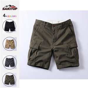 Shorts de travail d'été classiques amples multi-poches pour hommes, shorts capri décontractés à la mode à jambe droite, shorts <span class=keywords><strong>cargo</strong></span> amples - Product Image 1