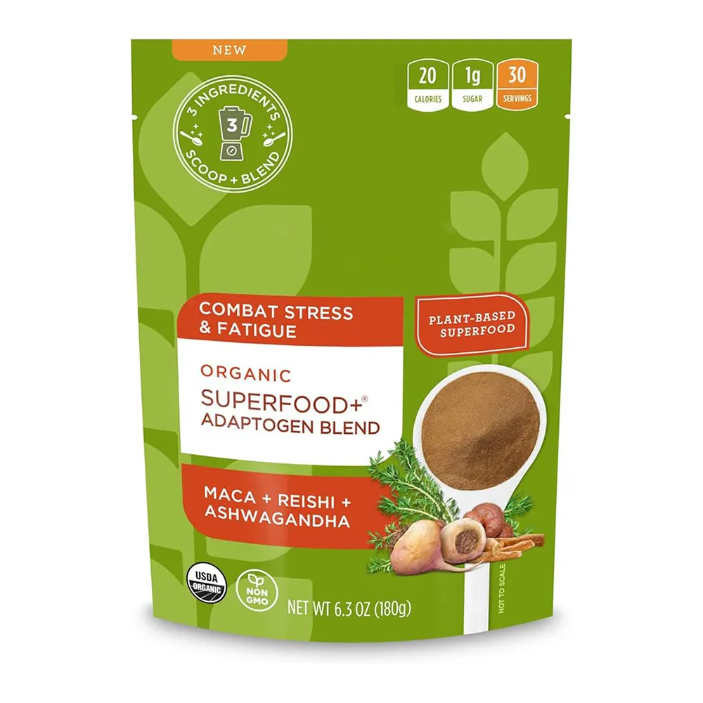 Organics Superfood Adaptogen Blend for Stress Support Maca Reishi Ashwagandha 6.3oz Bag Non-GMO Vegan Gluten-Free Keto Paleo