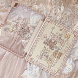 Funda Acrílica con Diseño de Oso y Conejo para iPad Pro 2024 Air 6/5/4 7/8/9 13 Pulgadas - Product Image 1