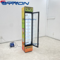 Réfrigérateur à boissons vertical commercial, fin, avec porte vitrée, dégivrage automatique, étagères réglables, affichage LED, mécanique