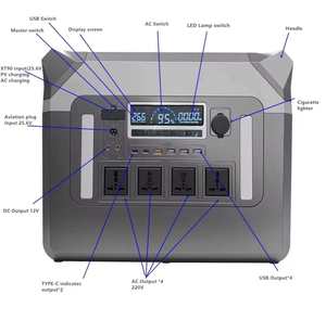 Station d'alimentation portable 2000W 1792Wh avec panneaux solaires, batteries portables et stations d'alimentation, station d'alimentation solaire domestique - Product Image 5
