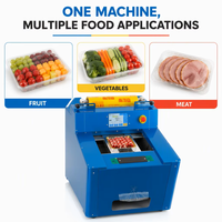 Semi-automatische clingfilm wikkelmachine voor fruit- en groentebakken, supermarkt verse producten, plasticfolie verpakkingsmachine