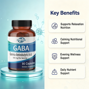 Suplemento de Ácido Gamma-Aminobutírico (GABA) de Marca Privada Personalizada OEM, Cápsulas Vegetales de GABA, 500 mg por Porción, Apoyo para el Bienestar Diario - Product Image 3