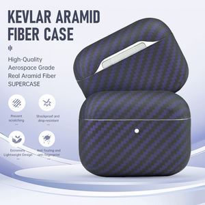 Nueva Funda Protectora Delgada de Fibra de Carbono Aramida de Color Morado para Auriculares Airpod Pro 3 - Product Image 3