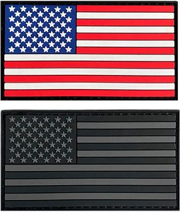 Promotional Wholesale Custom Soft Pvc <strong>Patch</strong> <strong>Thin</strong> <strong>Blue</strong> <strong>Line</strong> Custom 3D Rubber Badge USA American Flag PVC <strong>Patch</strong> With Clothes - Product Image 3