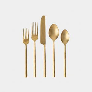 Juego de Cubiertos de Latón Cónicos de Precisión - Juego de Cubiertos Comerciales Higiénicos y Aptos para Alimentos para Hoteles de Lujo - Product Image 1
