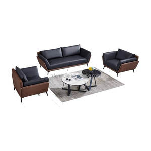 Sofá de Oficina Ejecutivo de Cuero PU Moderno y Lujoso, Sofá Individual de Tres Plazas, Conjuntos de Sofás de Oficina para Descanso - Product Image 3