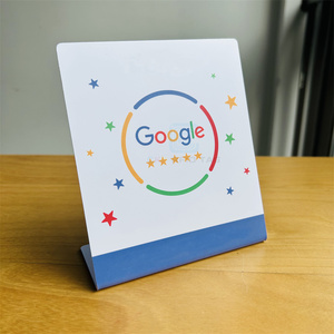 Présentoir de table NFC en PVC personnalisé pour les avis Google Code QR Menu Restaurant Instagram <span class=keywords><strong>Facebook</strong></span> <span class=keywords><strong>WhatsApp</strong></span> pour LinkedIn RFID - Product Image 2