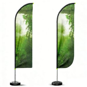 Custom Logo OEM Manufacturer Portable Blade Flag for Sports Exhibition and Beach Display