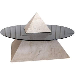 Table basse ronde en verre brossé de luxe, usine moderne, Center en verre transparent, meubles de salon, café, Table basse en verre - Product Image 6