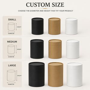 Custom Kraft Paper <b>Tube</b> Cylinder Packaging Box Matte Round Gift Container for Cosmetic Soap Candle - Product Image 3