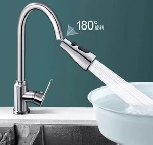 <span class=keywords><strong>Robinet</strong></span> de <span class=keywords><strong>cuisine</strong></span> en laiton de haute qualité avec douchette extractible télescopique, mitigeur eau chaude/froide, poignée unique - Product Image 3