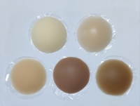 Cache-tétons en silicone réutilisables de 3,2 pouces, coussinets adhésifs fins et invisibles pour les seins, en stock, couleur nude personnalisable