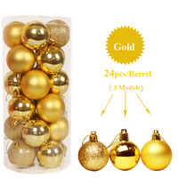Weihnachten galvani sierte PVC-Kugel Weihnachts baum Anhänger Weihnachten Hohl kugeln Weihnachts baum Kranz Tür hängen Dekoration Geschenkset