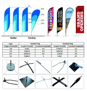 Nhà Sản Xuất Cung Cấp Tùy Chỉnh Thiết Kế Quảng Cáo Hiển Thị Chuyển In Vải Bãi Biển Cờ Bền Polyester Lông Cờ - Product Image 4
