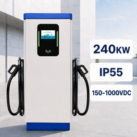 Station de recharge rapide DC étanche IP55 240 kW pour véhicules électriques, protection contre la foudre extérieure, OCPP 1.6J, stock disponible, WrightCharge
