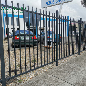 Домашний сад декоративный черный стальной металлический пикет из кованого железа 6 футов забор панели - Product Image 2