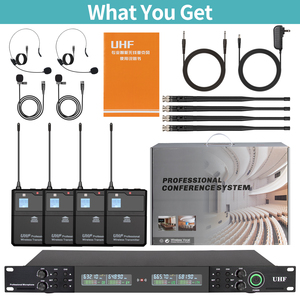 Depusheng mới ur422 chuyên nghiệp <span class=keywords><strong>4CH</strong></span> bodypack <span class=keywords><strong>Transmitter</strong></span> mic Micro không dây cho giai đoạn bài phát biểu - Product Image 5