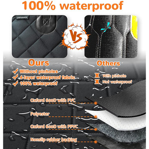 HanYang OEM Custom Crach Verhindern Sie Antirutsch-Hundes itz bezug für Rücksitz Wasserdichte Hunde autos itz bezüge Hängematte mit Netz fenster - Product Image 5