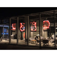 Écran LED transparent de taille 8x20 pieds pour la publicité