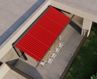 Auvent rétractable pliable pour balcon et terrasse, motorisé, télécommande, toile en polyester anti-UV, cassette intégrale, électrique, extérieur