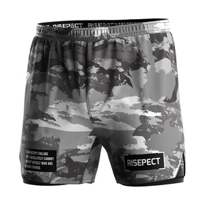 Short de sport 2-en-1 de compression à séchage rapide pour homme, avec collant intégré, modèle uni - Product Image 3