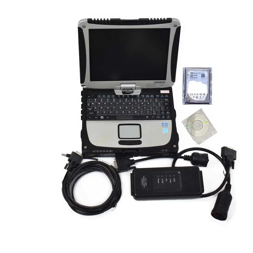CF19 ноутбук + адаптер связи ET4 III comm 3 с ET диагностическим интерфейсом + Программное обеспечение sis + флэш-программное обеспечение для диагностического набора CAT
