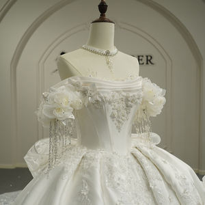 Robes de mariée sur mesure exquises Gt26027, robes de bal, strass, paillettes, broderie, style vintage, Vestido De Noiva Jancember - Product Image 3