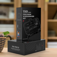 Mini-jeu de tournevis de précision 150 en 1, kit d'outils de réparation portable avec embouts magnétiques et poignée en alliage d'aluminium